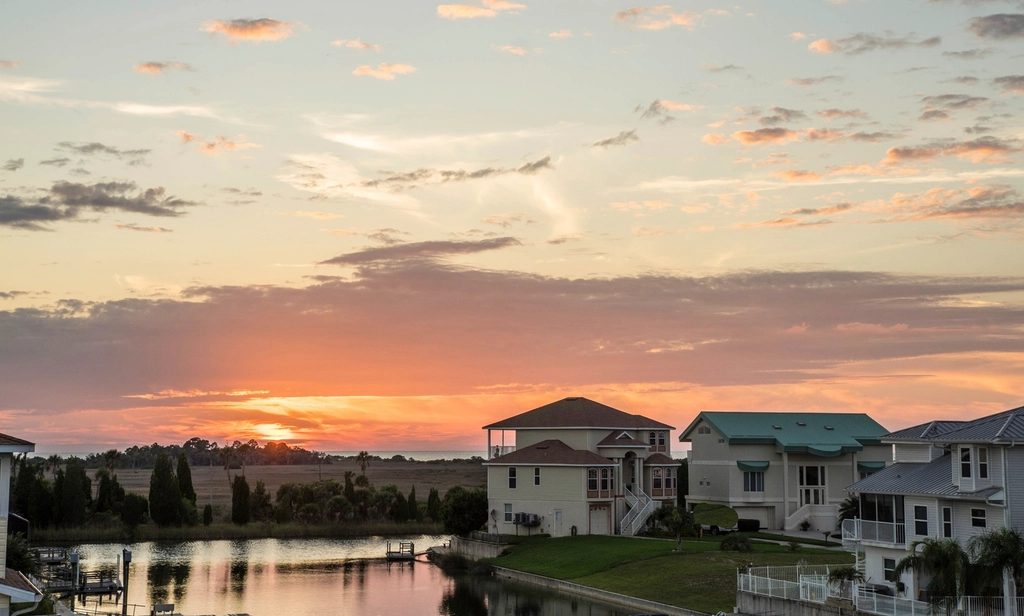 Florida sky over homes